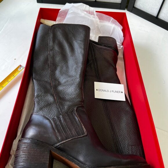 Donald J. Pliner Brown Heeled Boots - Picture 4 of 11